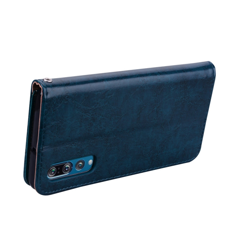 Business Style Oil Wax Texture Horizontal Flip Leather Case for Huawei P30, with Holder & Card Slots & Wallet
