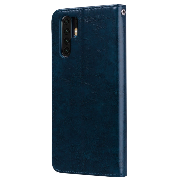 Business Style Oil Wax Texture Horizontal Flip Leather Case for Huawei P30 Pro, with Holder & Card Slots & Wallet