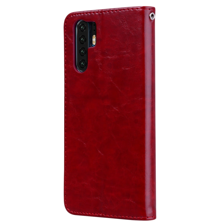 Business Style Oil Wax Texture Horizontal Flip Leather Case for Huawei P30 Pro, with Holder & Card Slots & Wallet