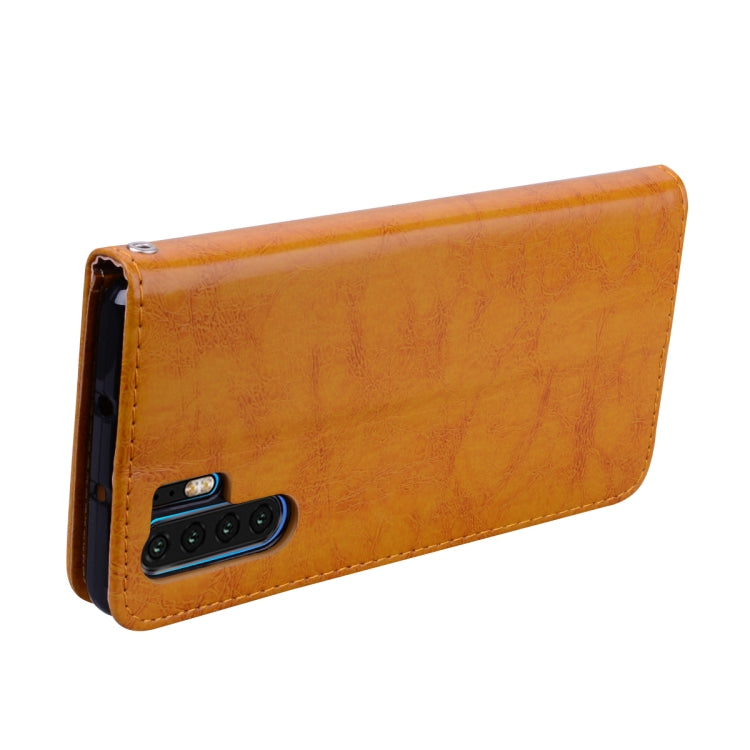 Business Style Oil Wax Texture Horizontal Flip Leather Case for Huawei P30 Pro, with Holder & Card Slots & Wallet