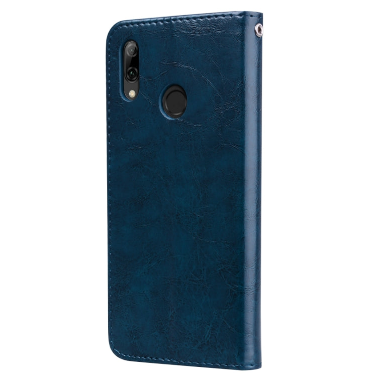 Business Style Oil Wax Texture Horizontal Flip Leather Case for Huawei P Smart 2019, with Holder & Card Slots & Wallet