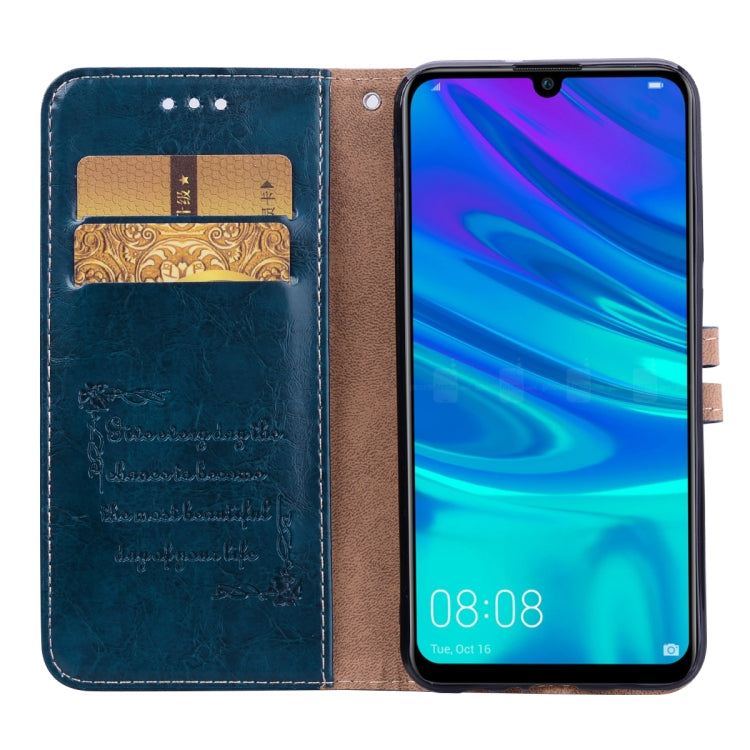 Business Style Oil Wax Texture Horizontal Flip Leather Case for Huawei P Smart 2019, with Holder & Card Slots & Wallet