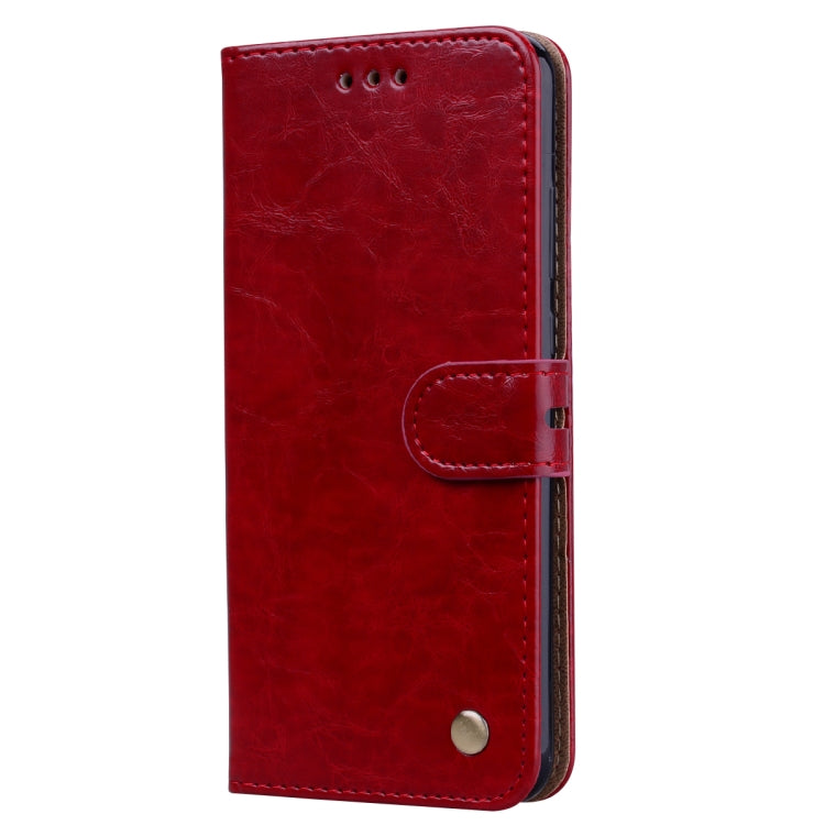 Business Style Oil Wax Texture Horizontal Flip Leather Case for Huawei P Smart 2019, with Holder & Card Slots & Wallet