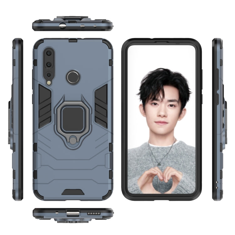 PC + TPU Shockproof Protective Case for Huawei Nova 4e, with Magnetic Ring Holder