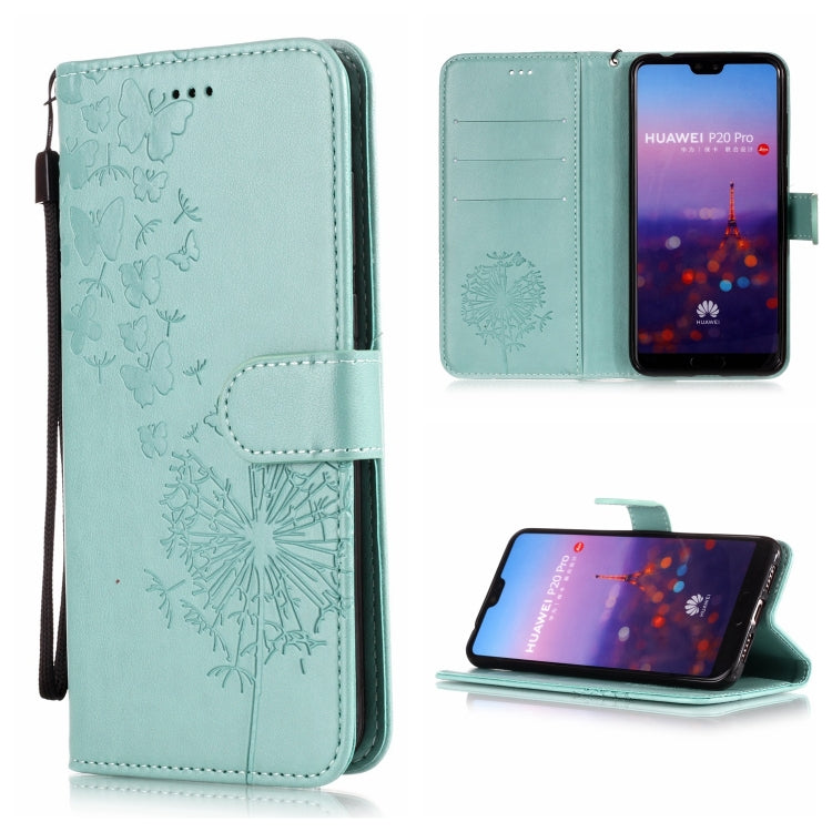 Vintage Embossed Floral Dandelion Pattern Horizontal Flip Leather Case for Huawei P20 Pro, with Card Slot & Holder & Wallet & Lanyard