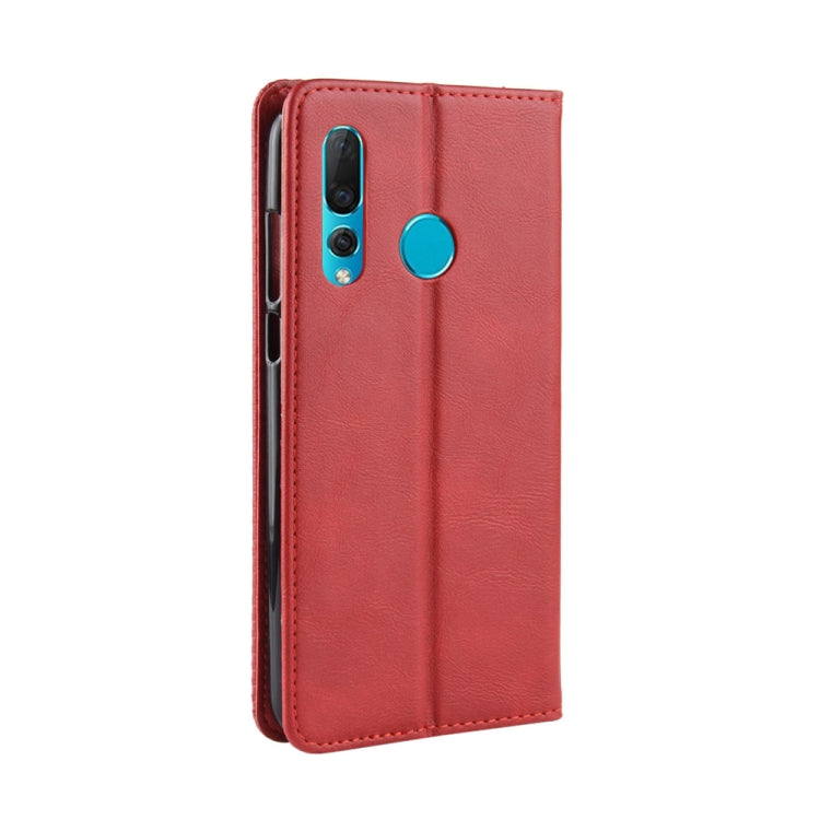 Magnetic Buckle Retro Texture Horizontal Flip Leather Case for Huawei nova 4, with Holder & Card Slots & Wallet