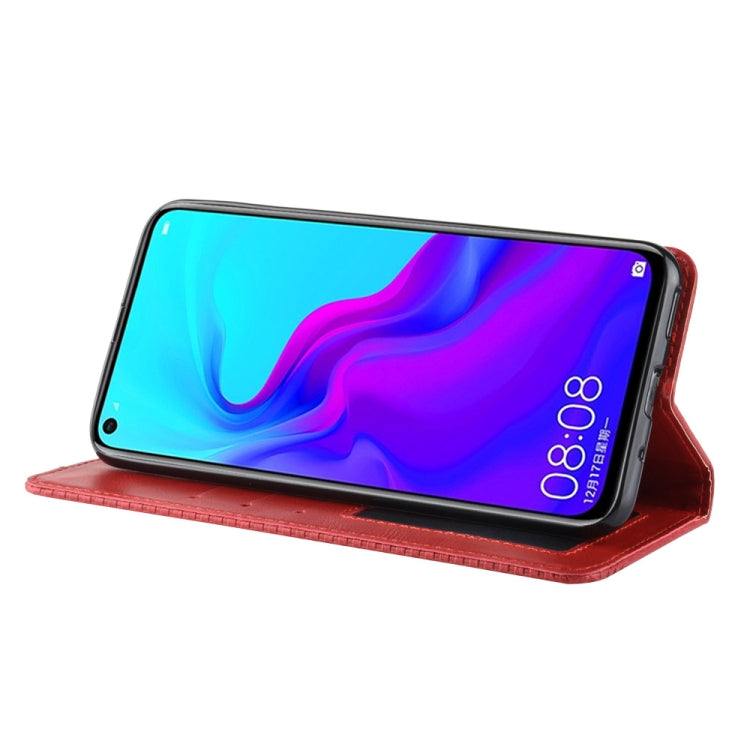 Magnetic Buckle Retro Texture Horizontal Flip Leather Case for Huawei nova 4, with Holder & Card Slots & Wallet