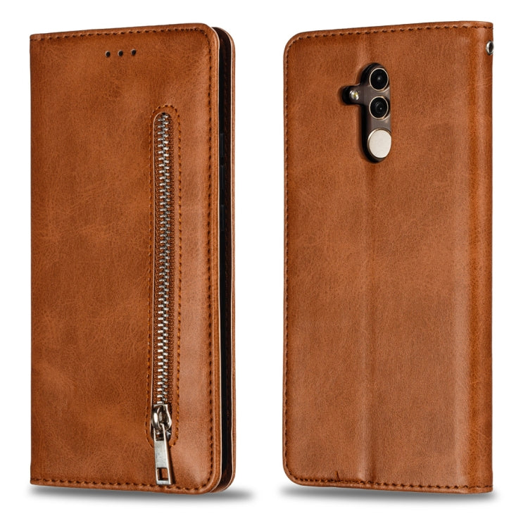 Calf Texture Zipper Magnetic Horizontal Flip Leather Case for Huawei Mate 20 Lite, with Wallet & Holder & Card Slots