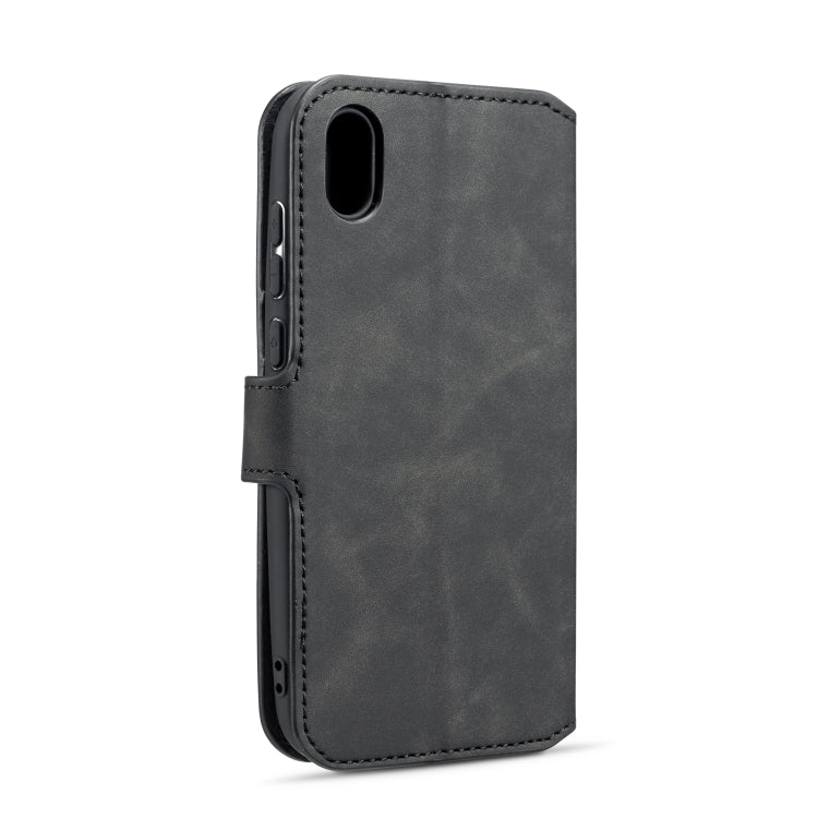 DG.MING Retro Oil Side Horizontal Flip Case for Huawei Honor Y5 (2019), with Holder & Card Slots & Wallet