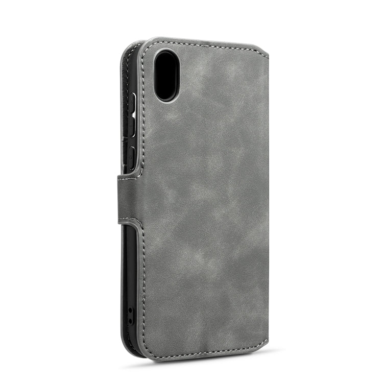DG.MING Retro Oil Side Horizontal Flip Case for Huawei Honor Y5 (2019), with Holder & Card Slots & Wallet