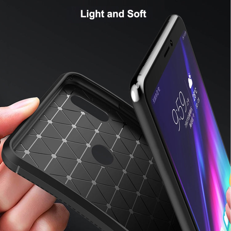 Beetle Shape Carbon Fiber Texture Shockproof TPU Case for Huawei Honor Note 10
