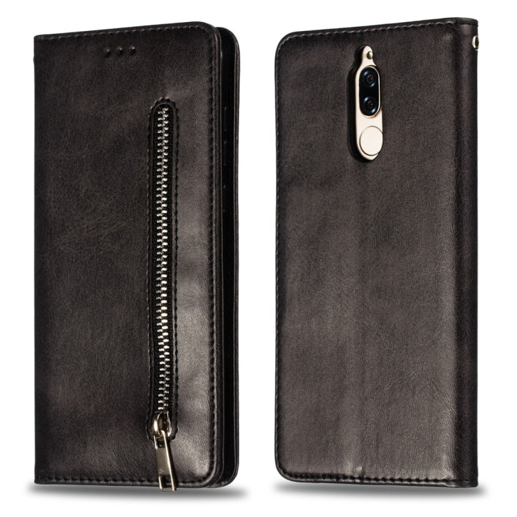 Calf Texture Zipper Magnetic Horizontal Flip Leather Case for Huawei Mate 10 Lite / Maimang 6, with Wallet & Holder & Card Slots