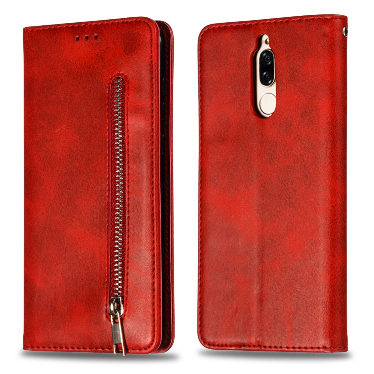 Calf Texture Zipper Magnetic Horizontal Flip Leather Case for Huawei Mate 10 Lite / Maimang 6, with Wallet & Holder & Card Slots