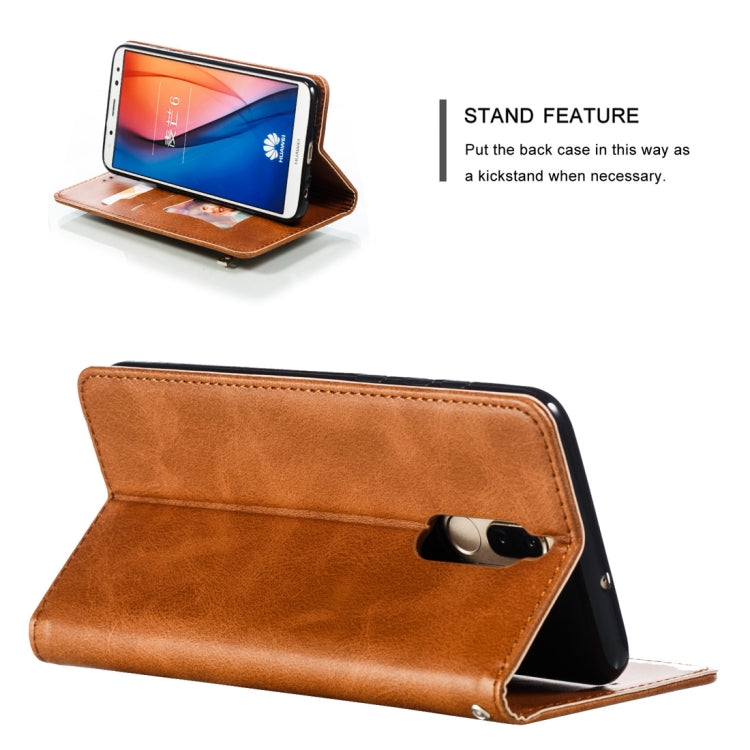 Calf Texture Zipper Magnetic Horizontal Flip Leather Case for Huawei Mate 10 Lite / Maimang 6, with Wallet & Holder & Card Slots