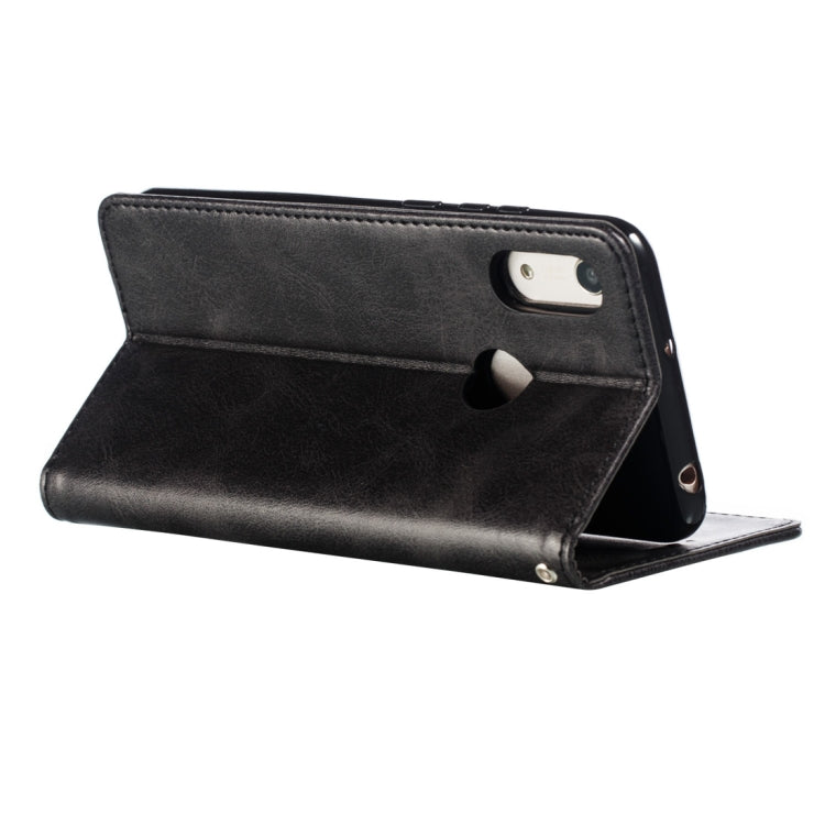 Calf Texture Zipper Magnetic Horizontal Flip Leather Case for Huawei Honor 8A, with Wallet & Holder & Card Slots