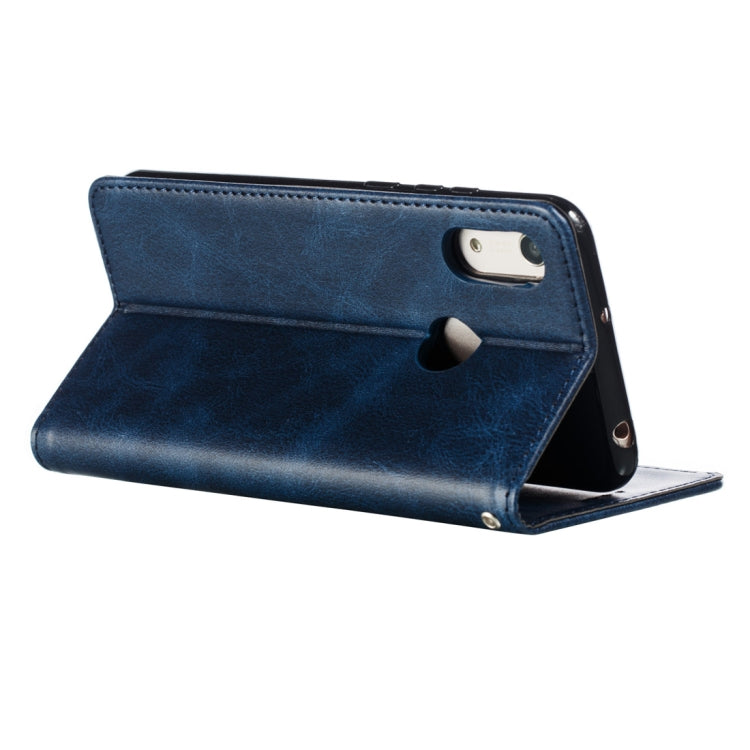 Calf Texture Zipper Magnetic Horizontal Flip Leather Case for Huawei Honor 8A, with Wallet & Holder & Card Slots