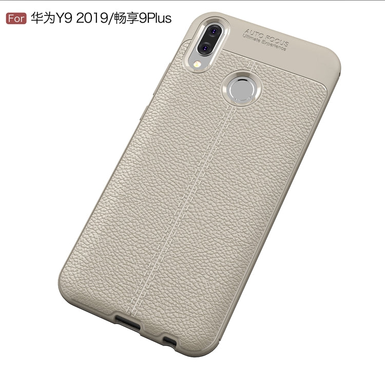 Litchi Texture TPU Shockproof Case for Huawei Y9 (2019)