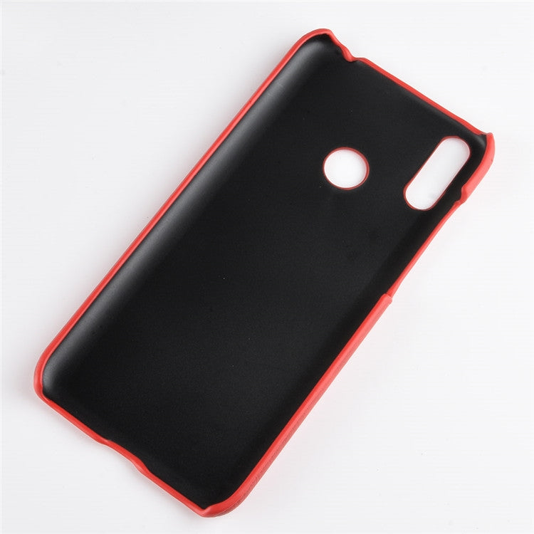 Shockproof Litchi Texture PC + PU Case for Huawei Y7 (2019)