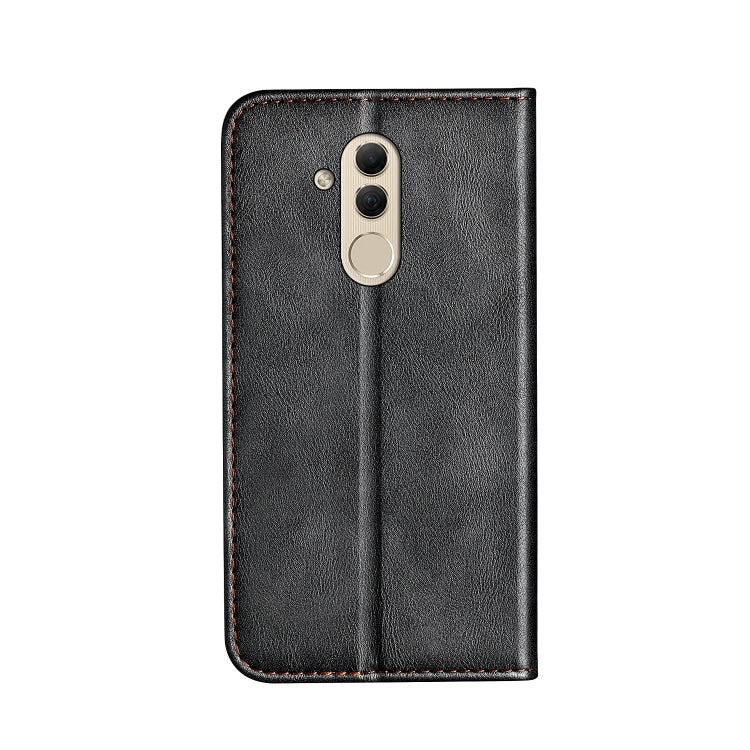 Business Solid Color Stitching Horizontal Flip Leather Case for Huawei Mate 20 Lite, with Holder & Card Slots & Wallet & Lanyard