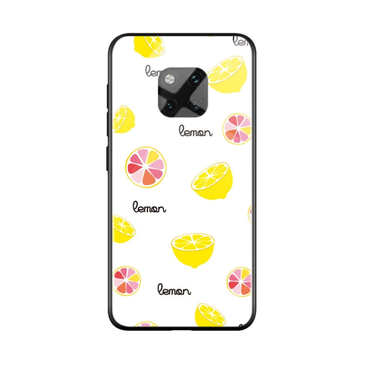 Lemon Pattern TPU Colorful Painted Glass Case for Huawei Mate 20 Pro