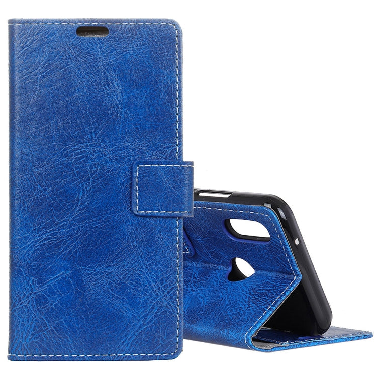 Retro Crazy Horse Texture Horizontal Flip Leather Case for Huawei Y7 (2019), with Holder & Card Slots & Photo Frame