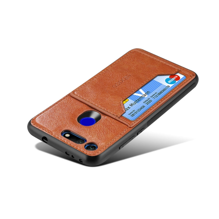 Dibase TPU + PC + PU Crazy Horse Texture Protective Case for Huawei Honor View 20, with Holder & Card Slots