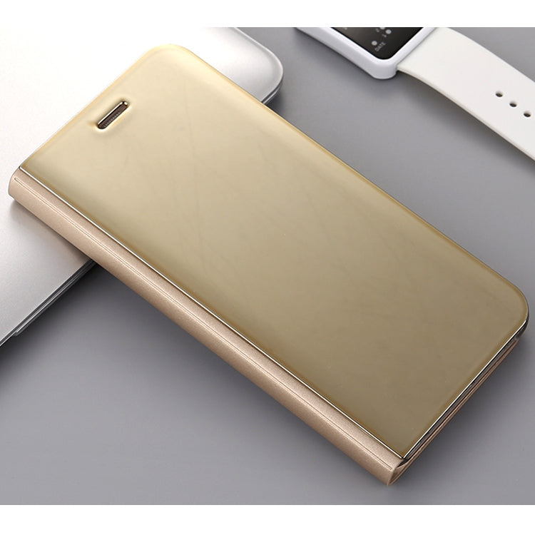 For Huawei P10 Plus Electroplating PC + PU Horizontal Flip Protective Case with Holder & Sleep / Wake-up Function