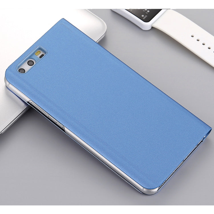 For Huawei P10 Plus Electroplating PC + PU Horizontal Flip Protective Case with Holder & Sleep / Wake-up Function