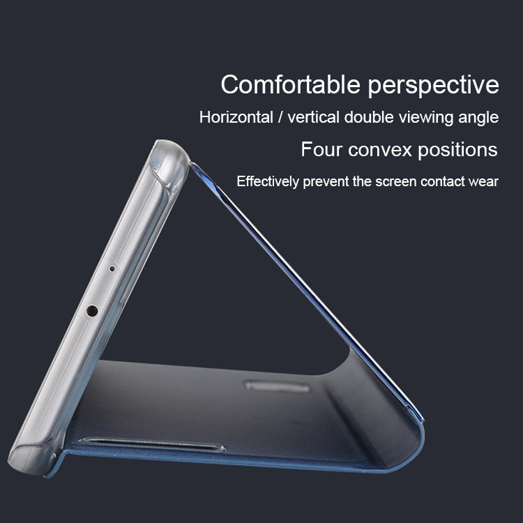 For Huawei P10 Plus Electroplating PC + PU Horizontal Flip Protective Case with Holder & Sleep / Wake-up Function