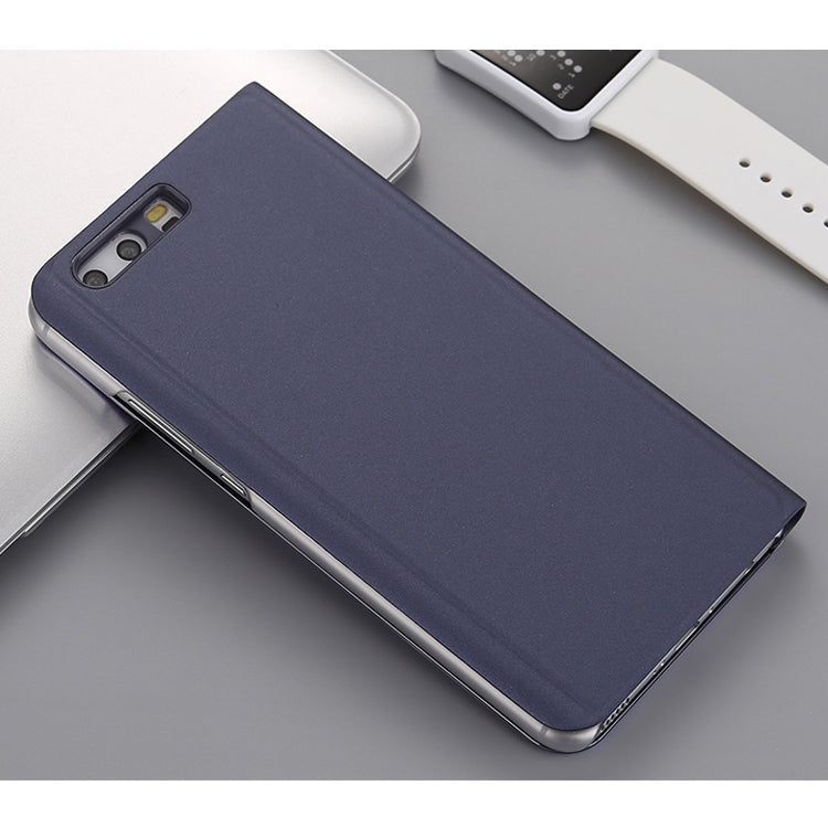 For Huawei P10 Plus Electroplating PC + PU Horizontal Flip Protective Case with Holder & Sleep / Wake-up Function