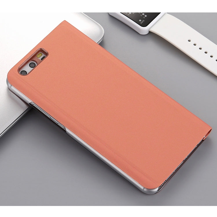 For Huawei P10 Plus Electroplating PC + PU Horizontal Flip Protective Case with Holder & Sleep / Wake-up Function