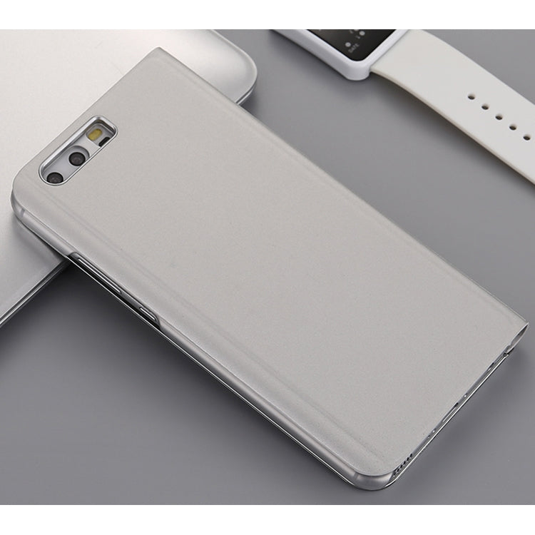 For Huawei P10 Plus Electroplating PC + PU Horizontal Flip Protective Case with Holder & Sleep / Wake-up Function