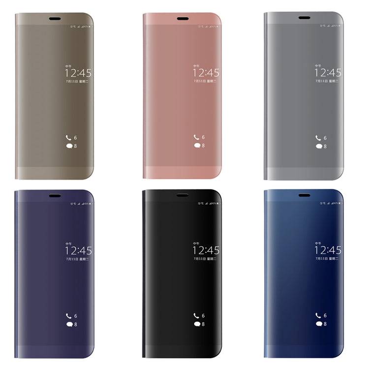 For Huawei P10 Plus Electroplating PC + PU Horizontal Flip Protective Case with Holder & Sleep / Wake-up Function