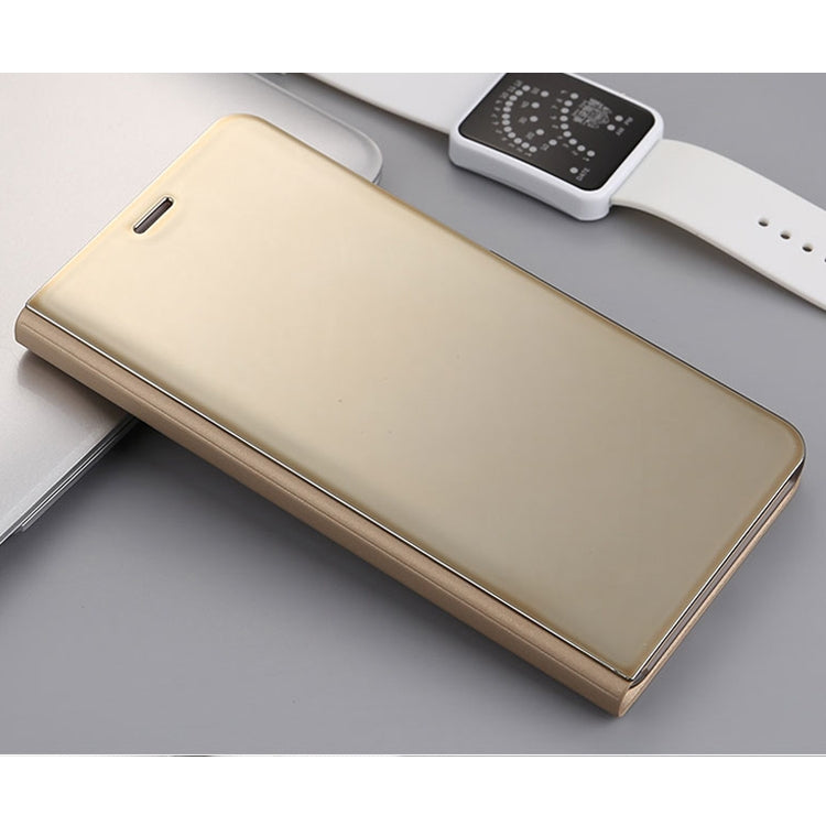 For Huawei Mate 9 Electroplating PC + PU Horizontal Flip Protective Case with Holder & Sleep / Wake-up Function