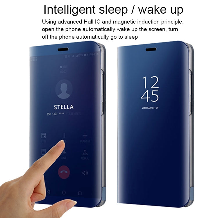 For Huawei Mate 9 Electroplating PC + PU Horizontal Flip Protective Case with Holder & Sleep / Wake-up Function