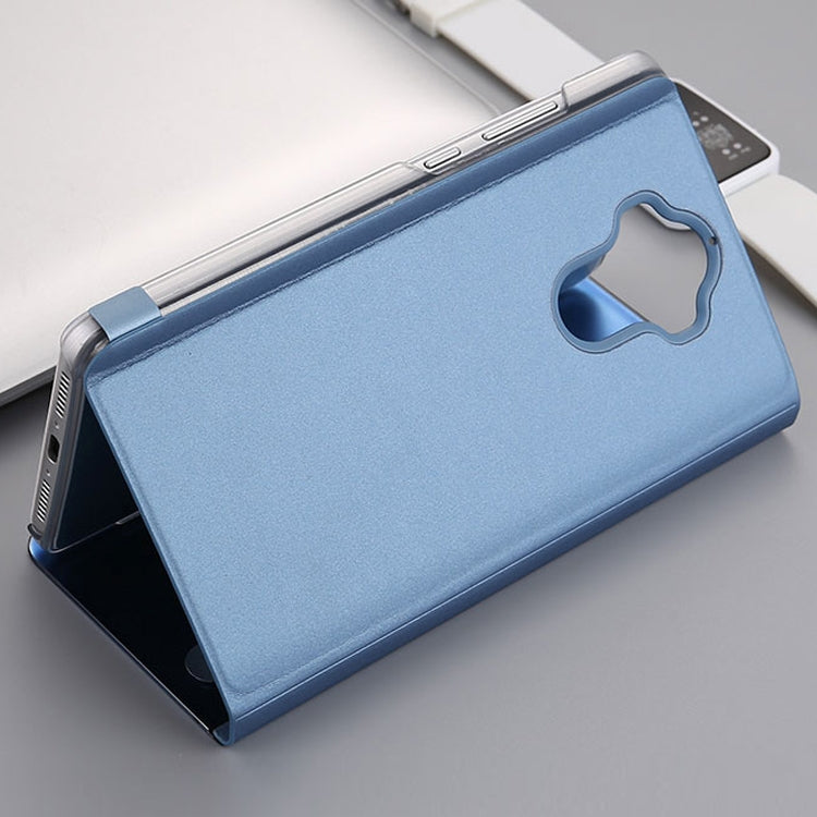 For Huawei Mate 9 Electroplating PC + PU Horizontal Flip Protective Case with Holder & Sleep / Wake-up Function