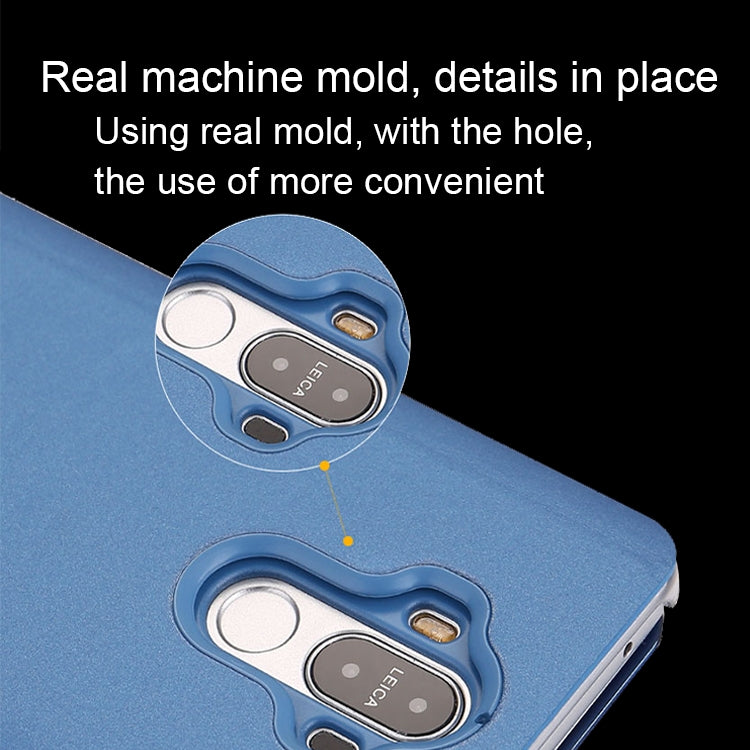 For Huawei Mate 9 Electroplating PC + PU Horizontal Flip Protective Case with Holder & Sleep / Wake-up Function