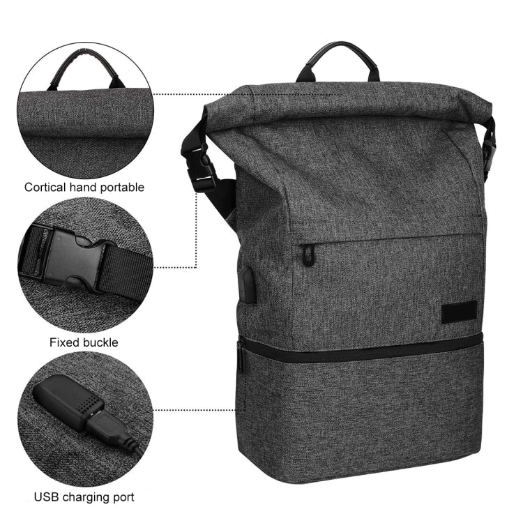 Polyester Waterproof Laptop Backpack with USB Interface Capacity: 35L