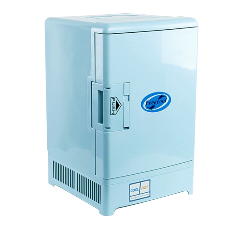 Freecool CW-15L 38W 15L Portable Vehicle Auto Freezer Mini Cooling and Heating Dual-use Refrigerator with Handle for Car and Home, US Plug, AC 220V(Blue)