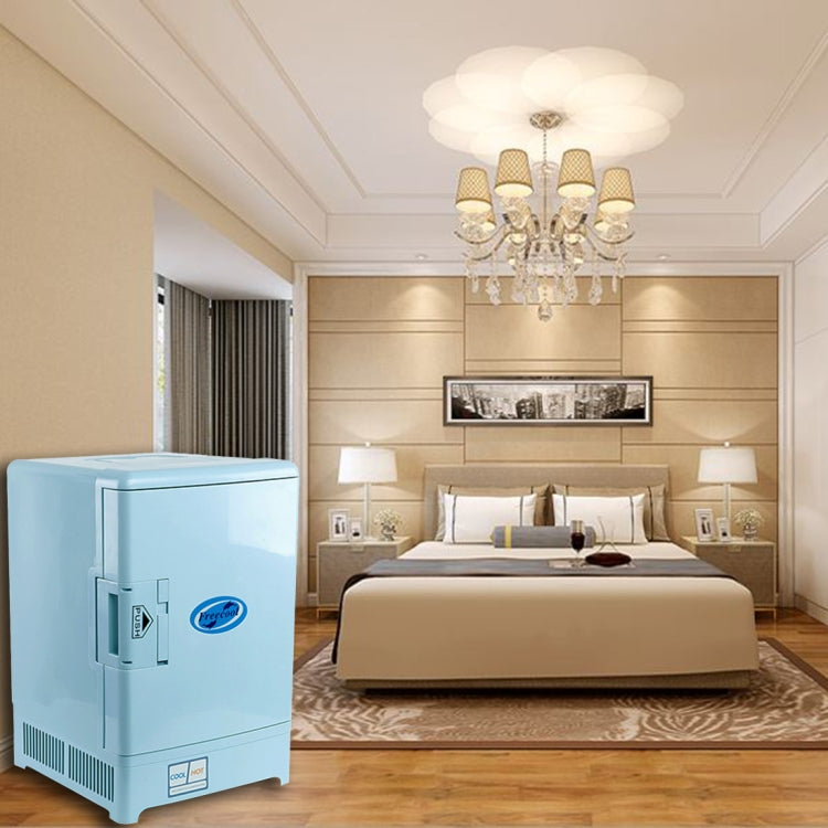 Freecool CW-15L 38W 15L Portable Vehicle Auto Freezer Mini Cooling and Heating Dual-use Refrigerator with Handle for Car and Home, US Plug, AC 220V(Blue)