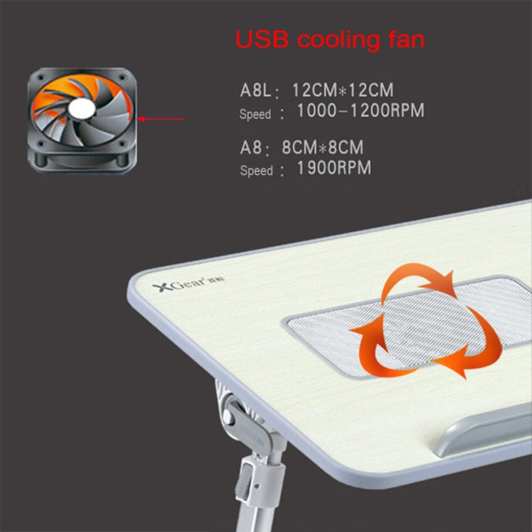 Portable Folding Adjustable Lifting Small Table Desk Holder Stand for Laptop / Notebook, Support 17 inch and Below Laptops, Max Load Weight: 40kg, Desk Surface Size: 60*30cm(Grey)