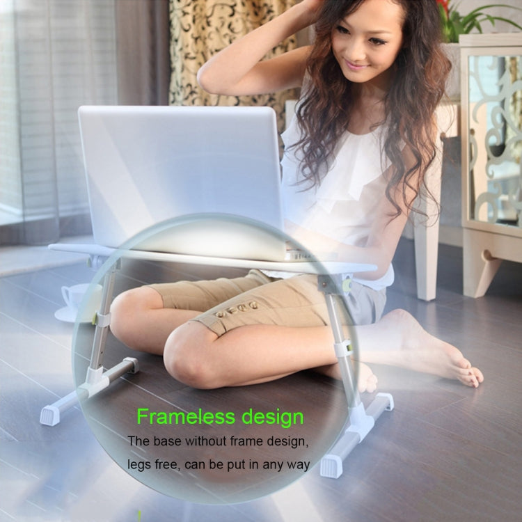 Portable Folding Adjustable Lifting Small Table Desk Holder Stand for Laptop / Notebook, Support 17 inch and Below Laptops, Max Load Weight: 40kg, Desk Surface Size: 60*30cm(Grey)