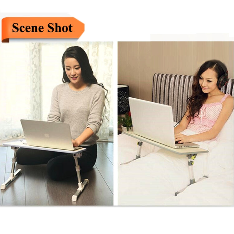 Portable Folding Adjustable Lifting Small Table Desk Holder Stand for Laptop / Notebook, Support 17 inch and Below Laptops, Max Load Weight: 40kg, Desk Surface Size: 60*30cm(Grey)