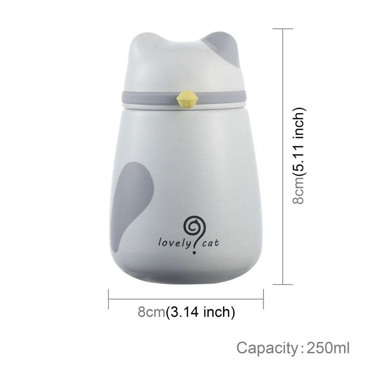 250mL Lovely Cartoon Bells Cat Stainless Steel Mug Children Girl Portable Cup