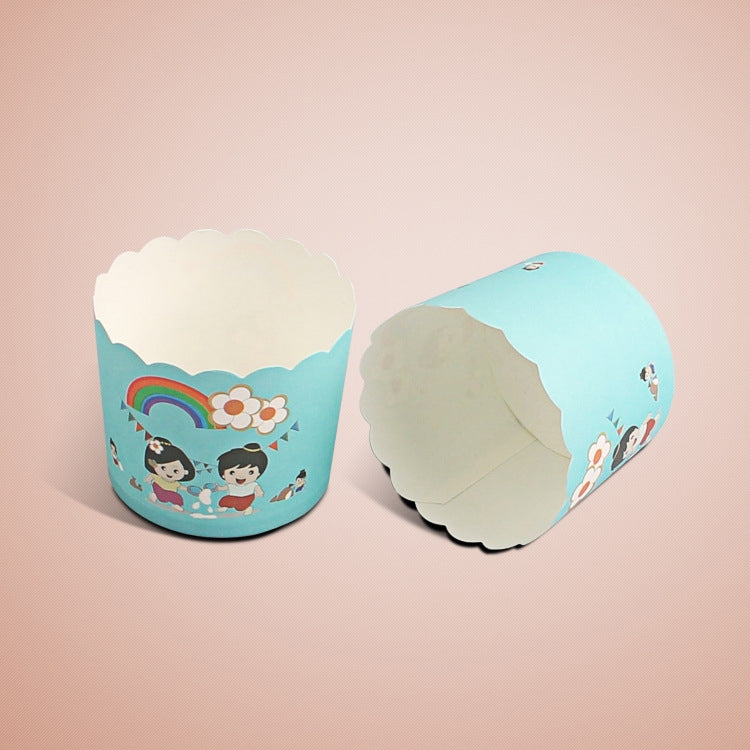 2880 PCS Round Lamination Cake Cup Muffin Cases Chocolate Cupcake Liner Baking Cup, Size: 7 x 6 x 5.5cm, Random Color Delivery