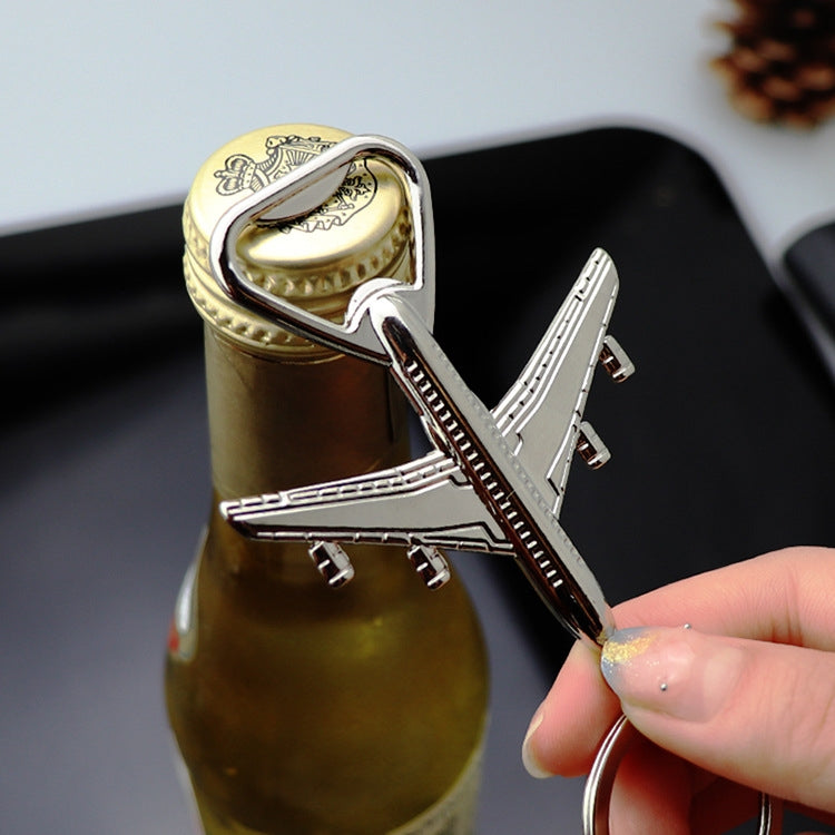 5 PCS Multi-function Aircraft Bottle Opener Key Chain Car Key Pendant, Size: 7x6cm