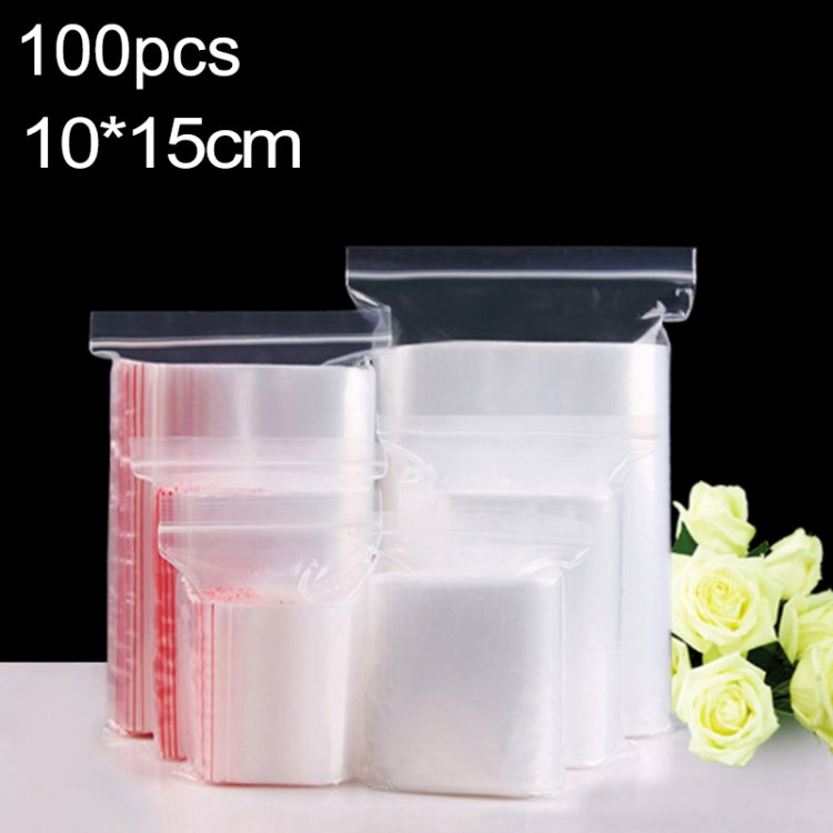 1000 PCS 10cm x 15cm PE Self Sealing Clear Zip Lock Packaging Bag, Custom Printing and Size are welcome