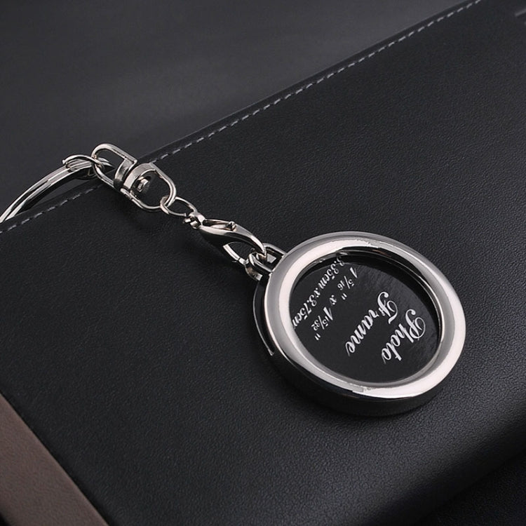 10 PCS Mini Photo Frame Couple Metal Keychains Key Rings,