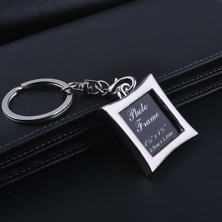 10 PCS Mini Photo Frame Couple Metal Keychains Key Rings,