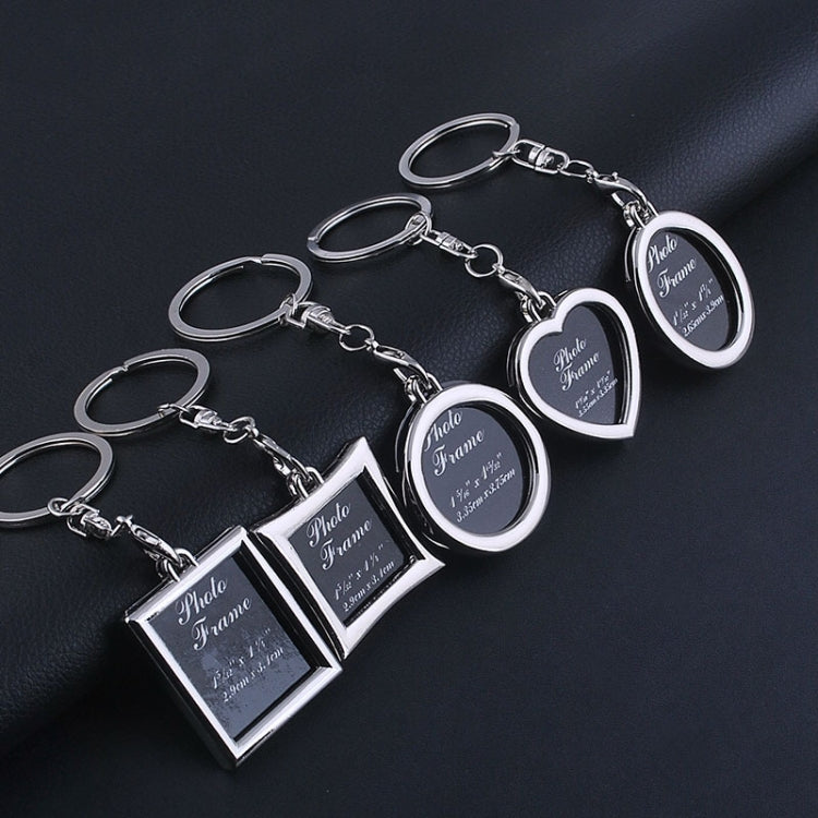10 PCS Mini Photo Frame Couple Metal Keychains Key Rings,